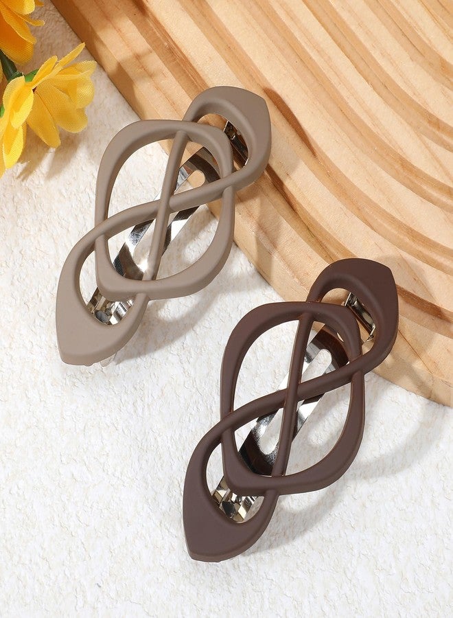 Ymapinc 2Pcs French Hair Barrettes Clip for Women, Vintage Snap for Thick Barrettes Thin Elegant Hair Accessories Hairpin Clips - Image 4